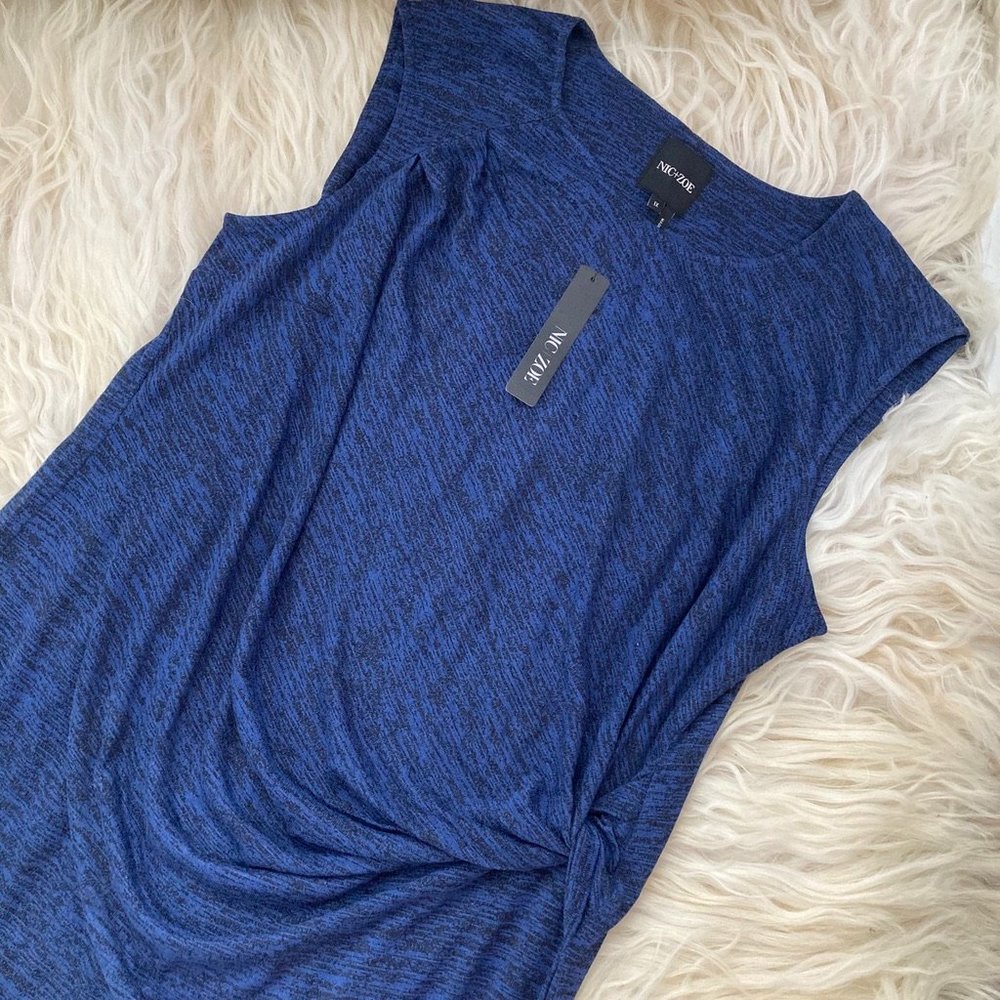NIC + ZOE PLUS KNIT TWISTED FRONT SWEATER DRESS - Picture 6 of 9